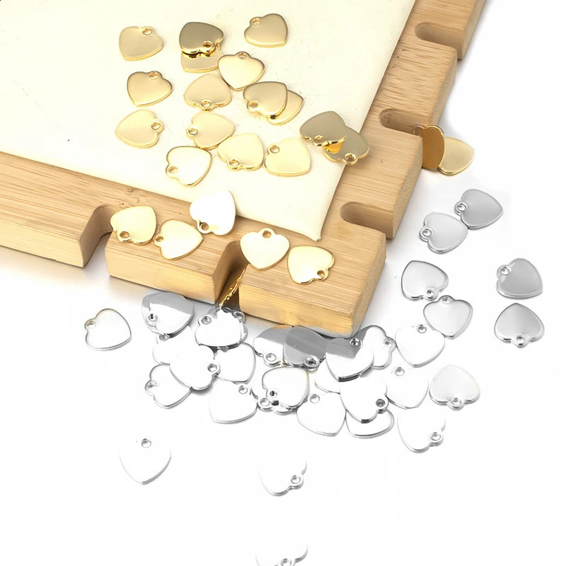 20Pcs Stainless Steel Heart Star Water Droplet Charms Mini Small Pendant For Jewelry Making Necklace DIY Findings Accessories 250519
