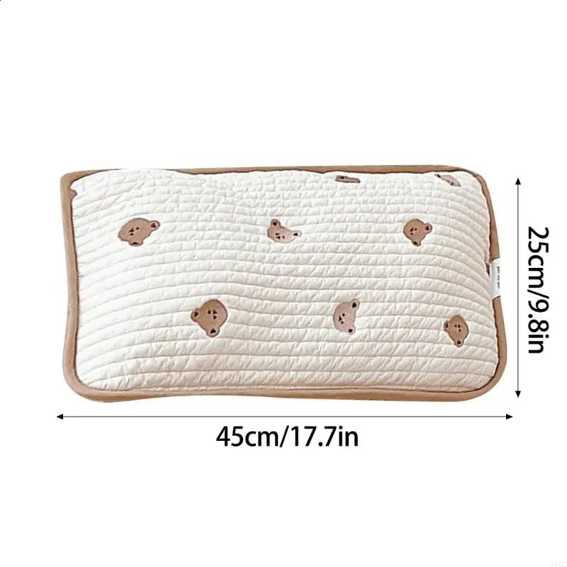 Flat Pillow Toddlers Infant Baby Head Pillow with Animal Pattern Quilted Pillow 11UC 250527