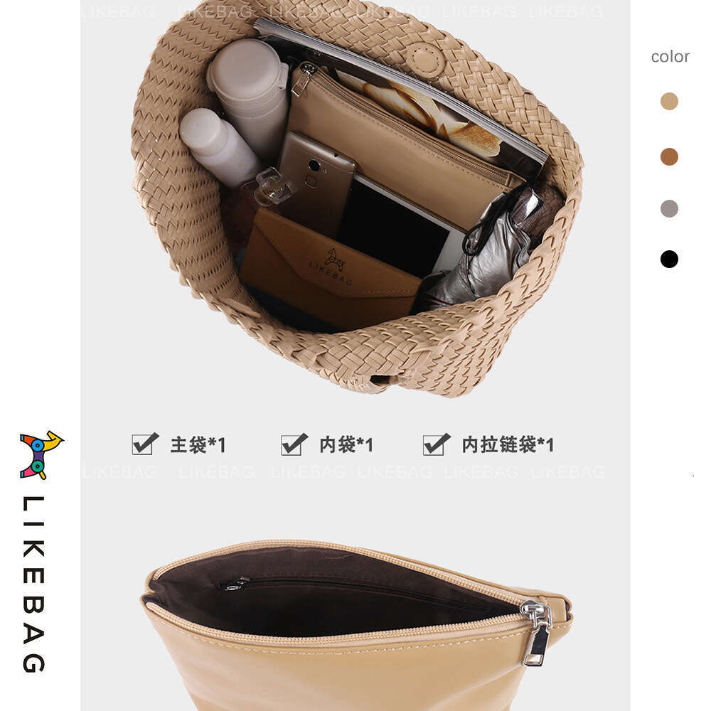 Tote Bag Handmade Tote For Women New Trendy Casual Large Capacity Woven Shoulder Handbag Mother And Child Bag Shoulder Bag Braided Handbag