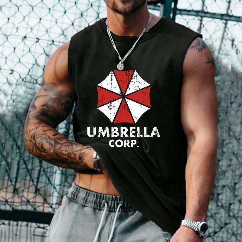 Mens Tank Tops Umbrella Corporatio Graphic Sleeveless T Shirt Resident Evil othMens Y2k Harajuku Oversized Top Streetwear Z250613