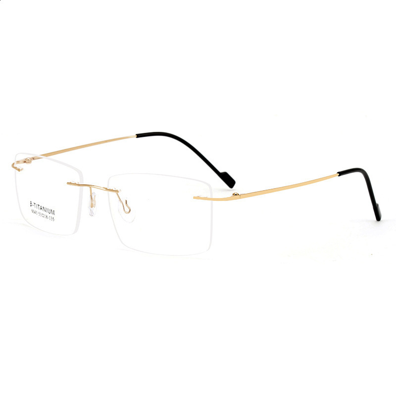 BCLEAR Arrival Fashion Rimless Glasses Frame Memory Pure Eyeglasses Prescription Ultralight Flexible Frame 9002 241230