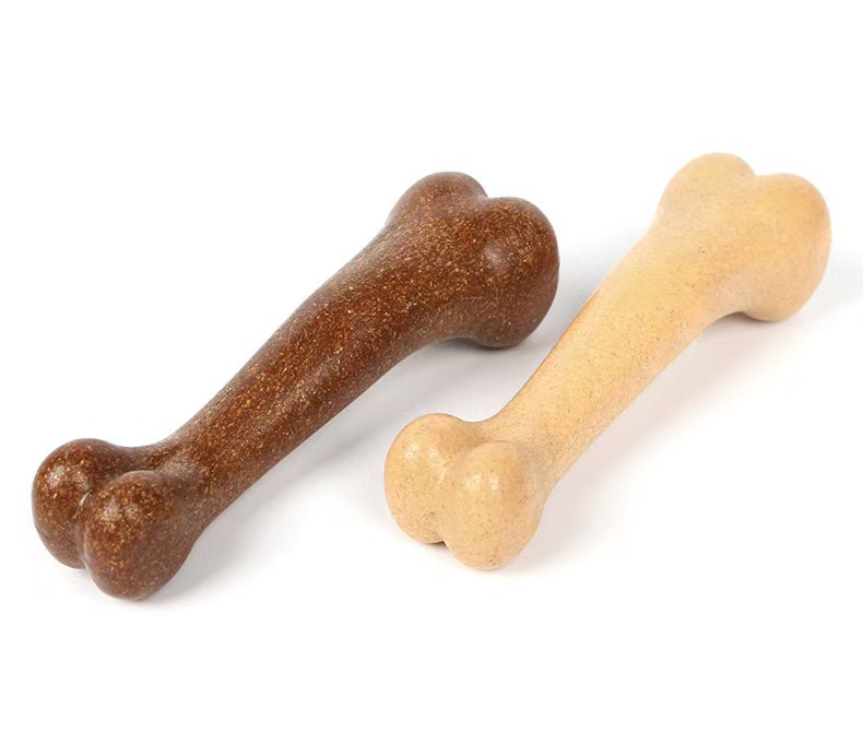 Dog Chew Toy - Wear-Resistant Artificial Bone for Teeth Cleaning & Interactive Play - Beef & Bacon Flavor
