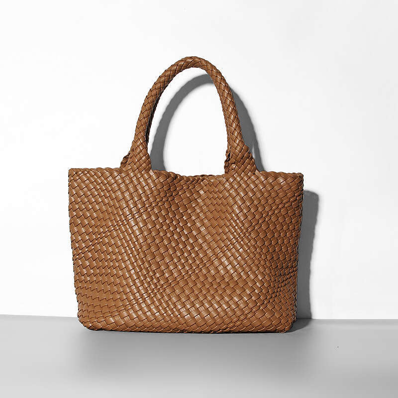 Tote Bag New Fashion Handheld Mommy Woven Beach Tote Bag Shoulder Bag Braided Handbag