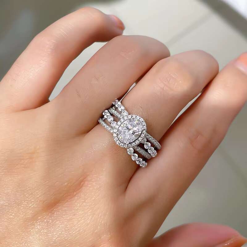 Fashion Female Rings Gorgeous Wedding Band Accessories Anniversary Party Trendy Jewelry for Women