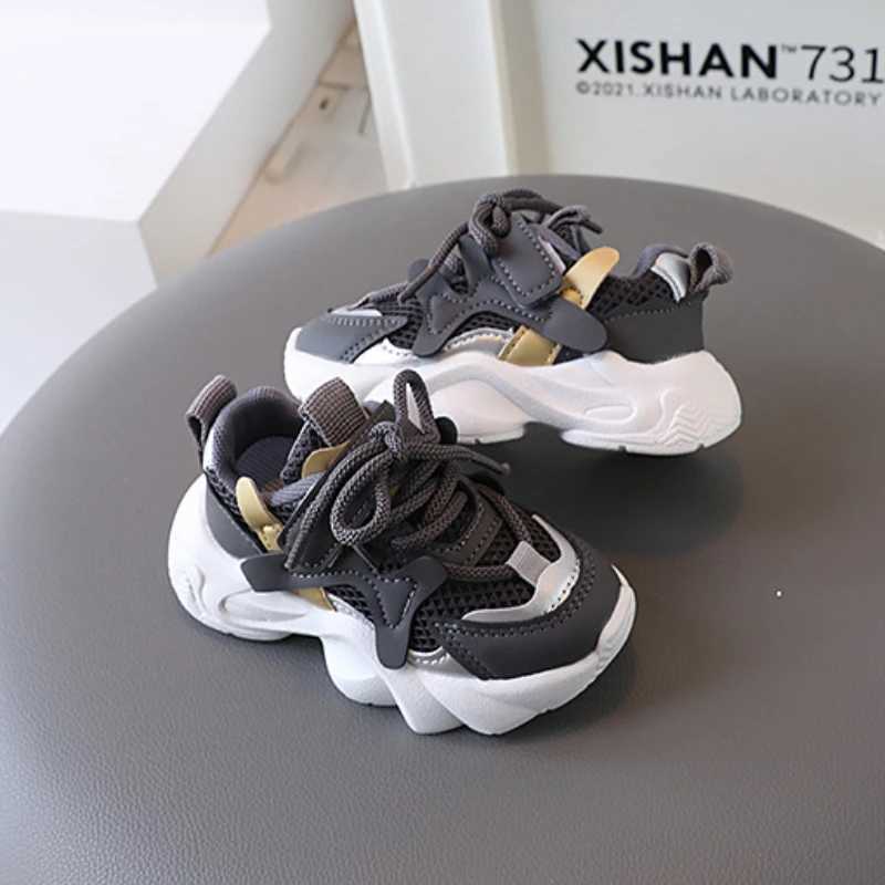 2024 Childrens Sneakers Boy Mesh Breathable Kids Casual School Running Fashion Spring Non-slip Toddler Girls Sports Shoes H260130