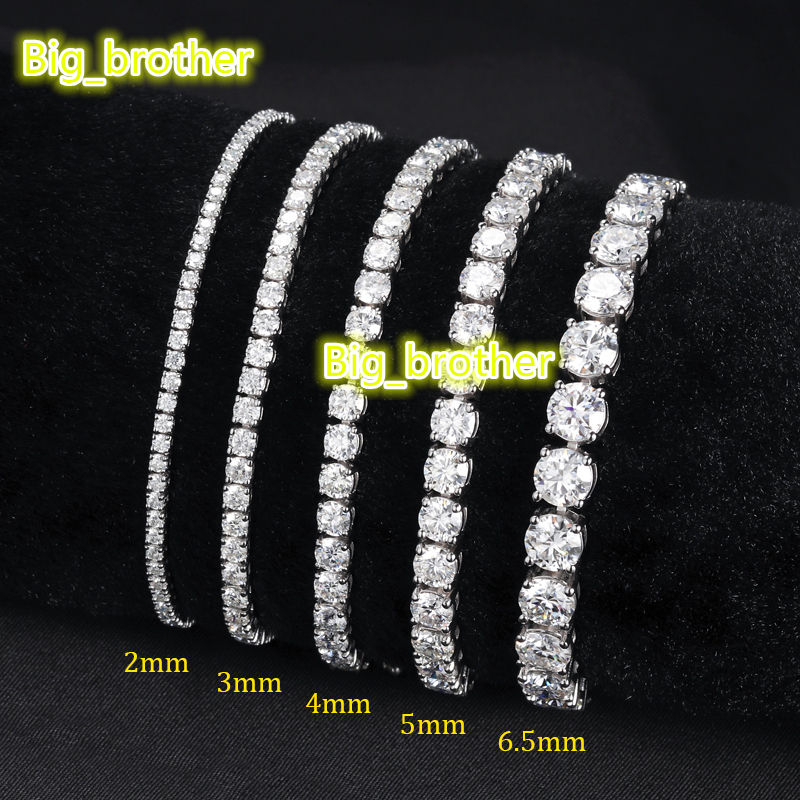 Wholesale Customizable Moissanite Tennis Chain 925 Sterling Silver Def 2mm 3mm 4mm 5mm Moissanite Tennis Chain for Men Women