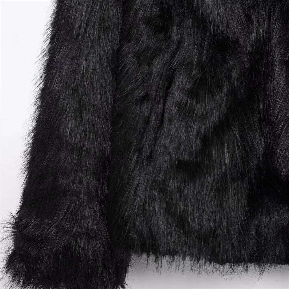 2024 autumn new women's clothing style fashionable and versatile casual faux fur effect short jacket