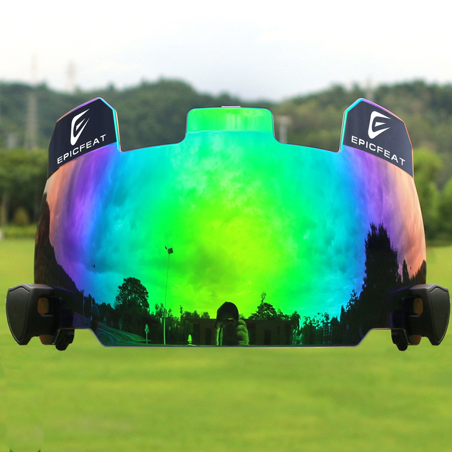 American football helmet visor, football sun visor, spherical mirror, universal one-size-fits-all, suitable for helmets of all sizes.
