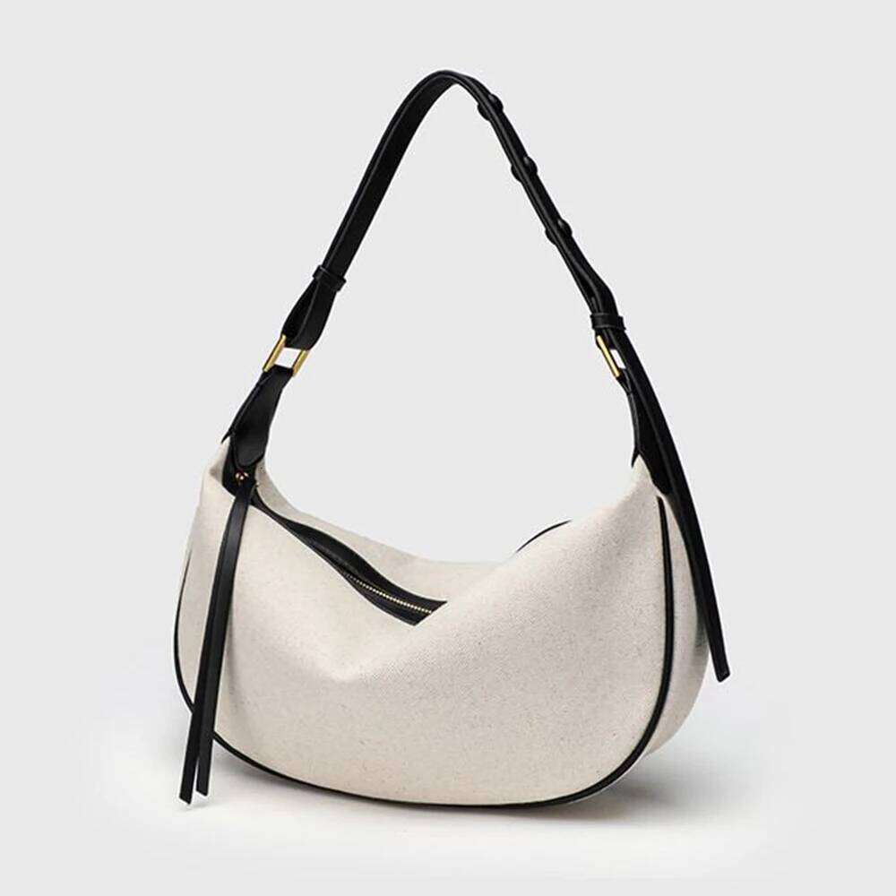 Women's Bags Designer Fashion Soft PU Leather Shoulder Half Moon Tote Bag Designer Handbags And Purses High Quality Canvas Bags Hobos