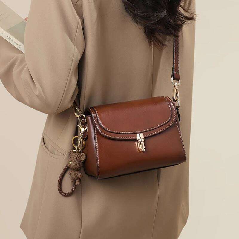 Premium Sense Of Fashion Small Square Shoulder Crossbody Bag, Versatile Leather Women's Bag