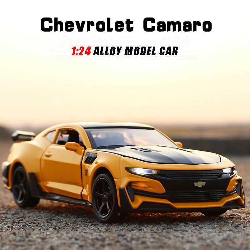 1 24 Camaro Alloy Sports Car Model Diecast Simulation Model Collection Hobbies Decoration Boutique Ornament Gift for Boyfriend R250528