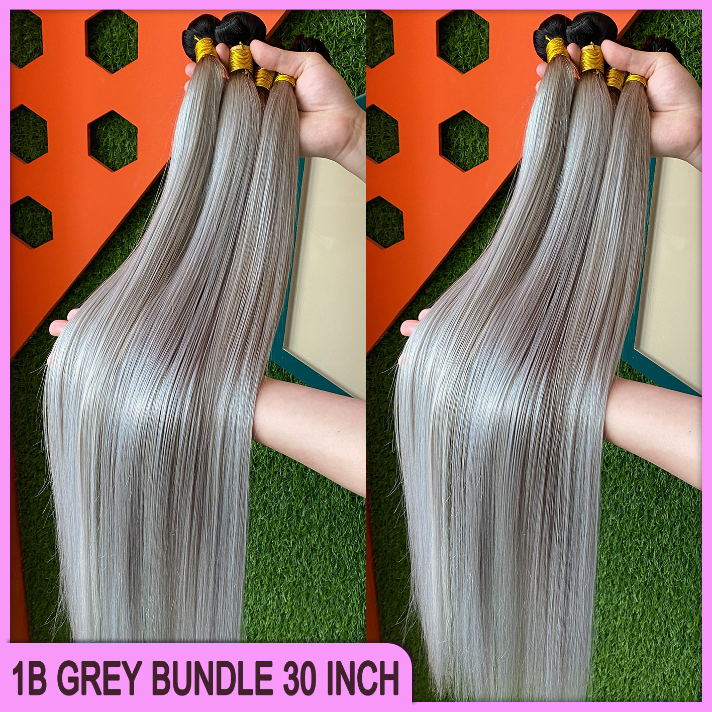 Black Friday Sale Best Selling 1B Grey Silky Straight Bundle Hair Extensions 30 Inch 100% Human Hair Weft Peruvian Indian Brazilian Hair 4 Bundles