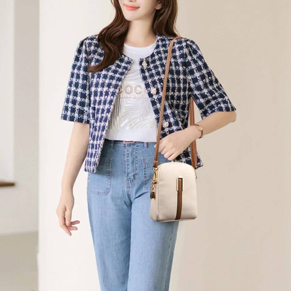 2024 New Designer Female Phone Small Shoulder High Quality Leather Crossbody Bags For Women Fashion Purse Messenger Bag