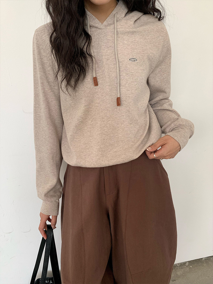 LL5115 Simple casual pullover hooded women's long-sleeved sweatshirt for women in spring and autumn