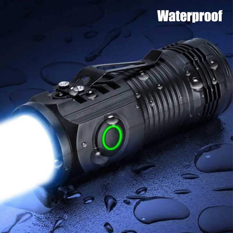 New Ultra Powerful Flashlight 3 Core LED Mini EDC Tactical Torch USB Rechargeable Outdoor Camping Fishing LED Hat Clip Lamp XJ250529