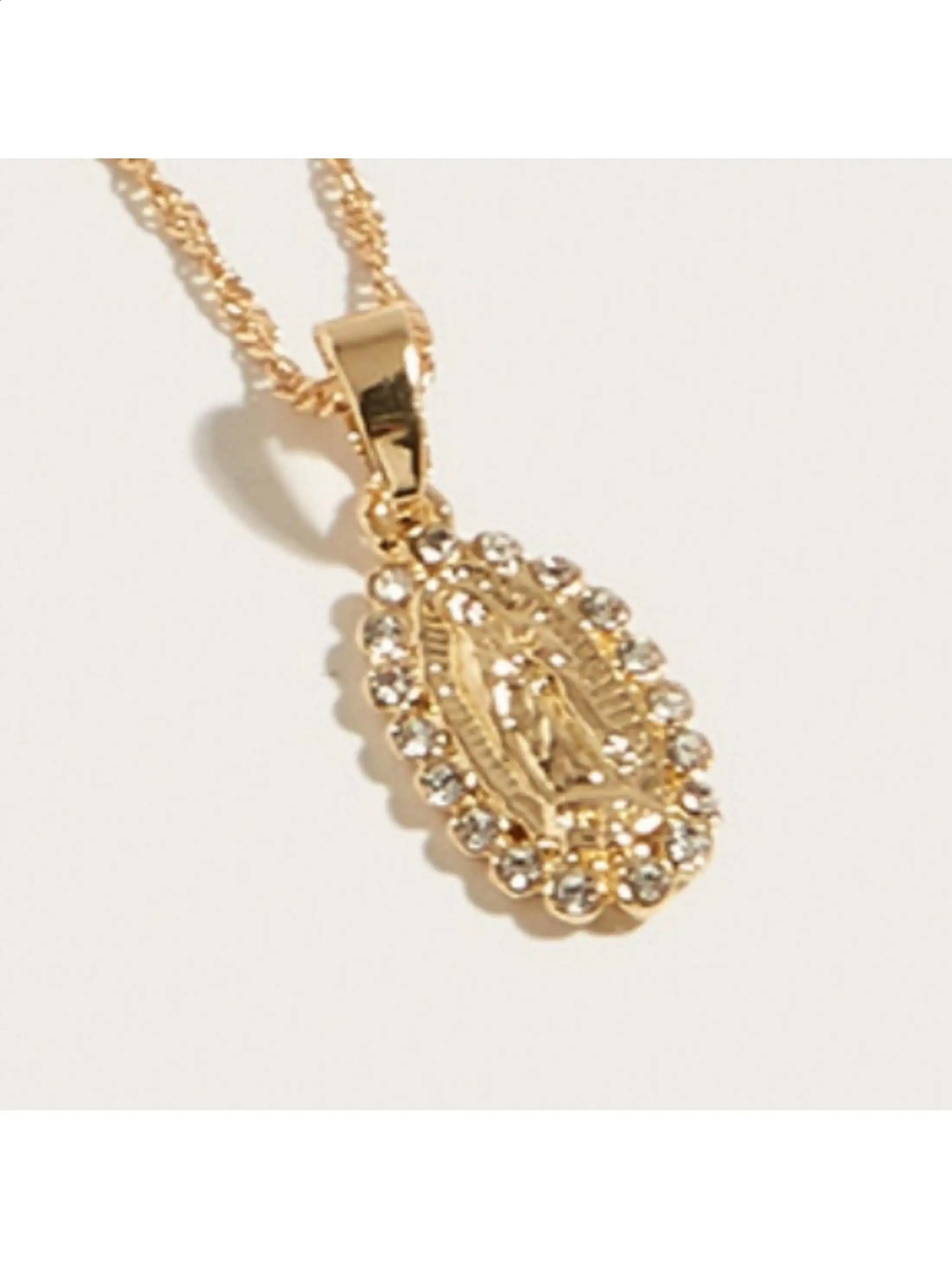 1pc Fashion Simple Ladies Virgin Mary Mother Pendant Necklace 250519