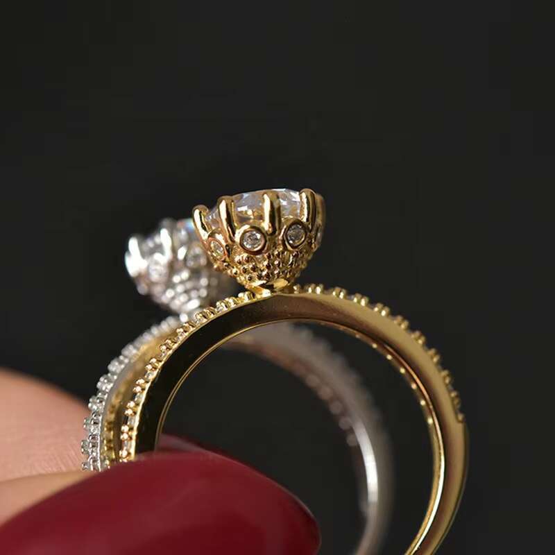 Fine Jewelry 925 Sterling Silver Rings Bridal Diamond Wedding Jewelry for Women
