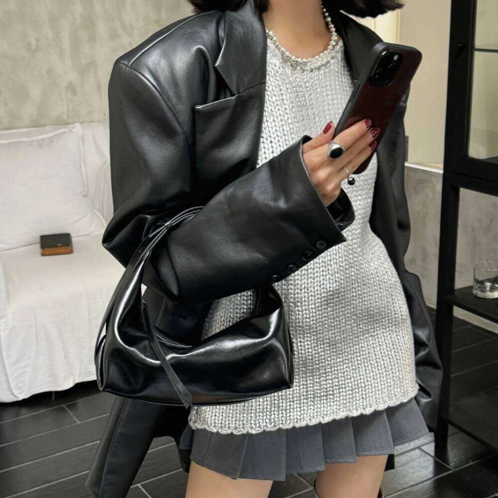Motingsome Handbag Shoulder Pouch Woman Tote Smooth Cow Leather Crossbody Lady Spring Saddle Red Mini Messenger Purses 2025 New