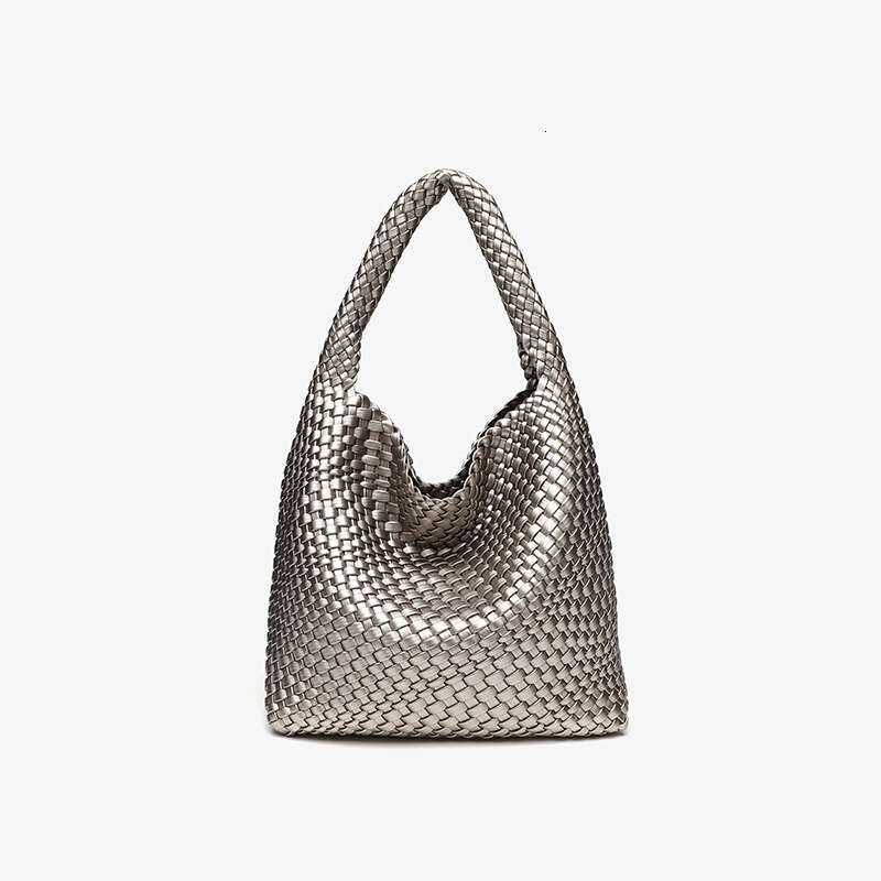 Tote Bag High End Handmade Woven Shoulder Crossbody Tote Versatile Underarm Mother Bag Large Capacity Shoulder Bag Braided Handbag
