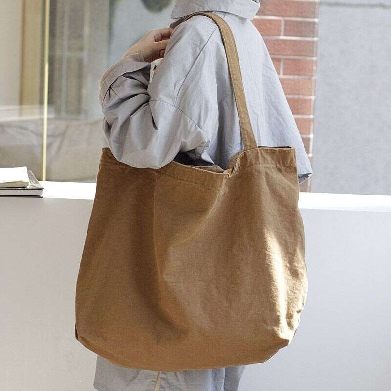Commuting Women, Capacity Korean Style Canvas Bag, Versatile Going Out and Shopping, Large Bag for Women