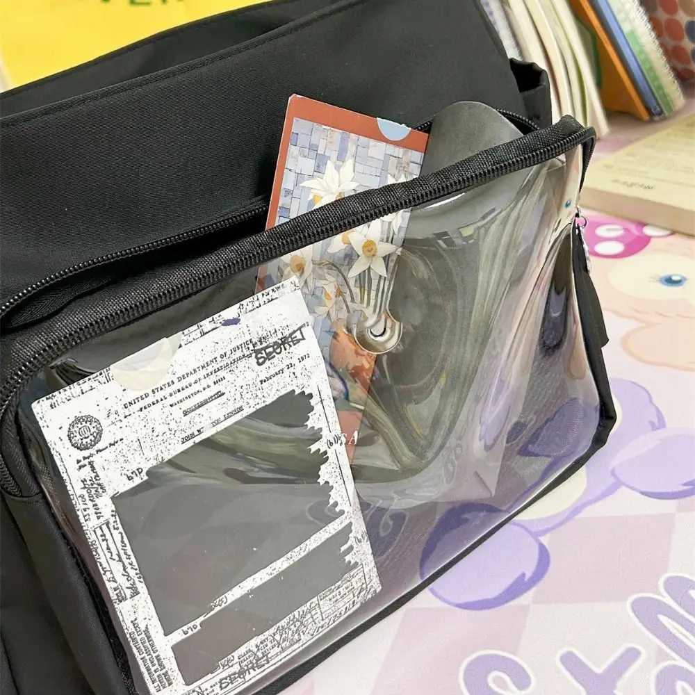 New Y2K Transparent Crossbody Bag Lightweight Japanese JK Ita Bag Waterproof DIY Display Plate Harajuku School BagsXJ2520528