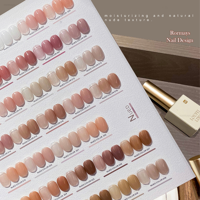 Rormays Skin Nude gel Polishing 30PCS Mixed Varnish Semi permanent Jelly Color Ultraviolet Jade Grease Pink Finish Salon Nail Factory Wholesale