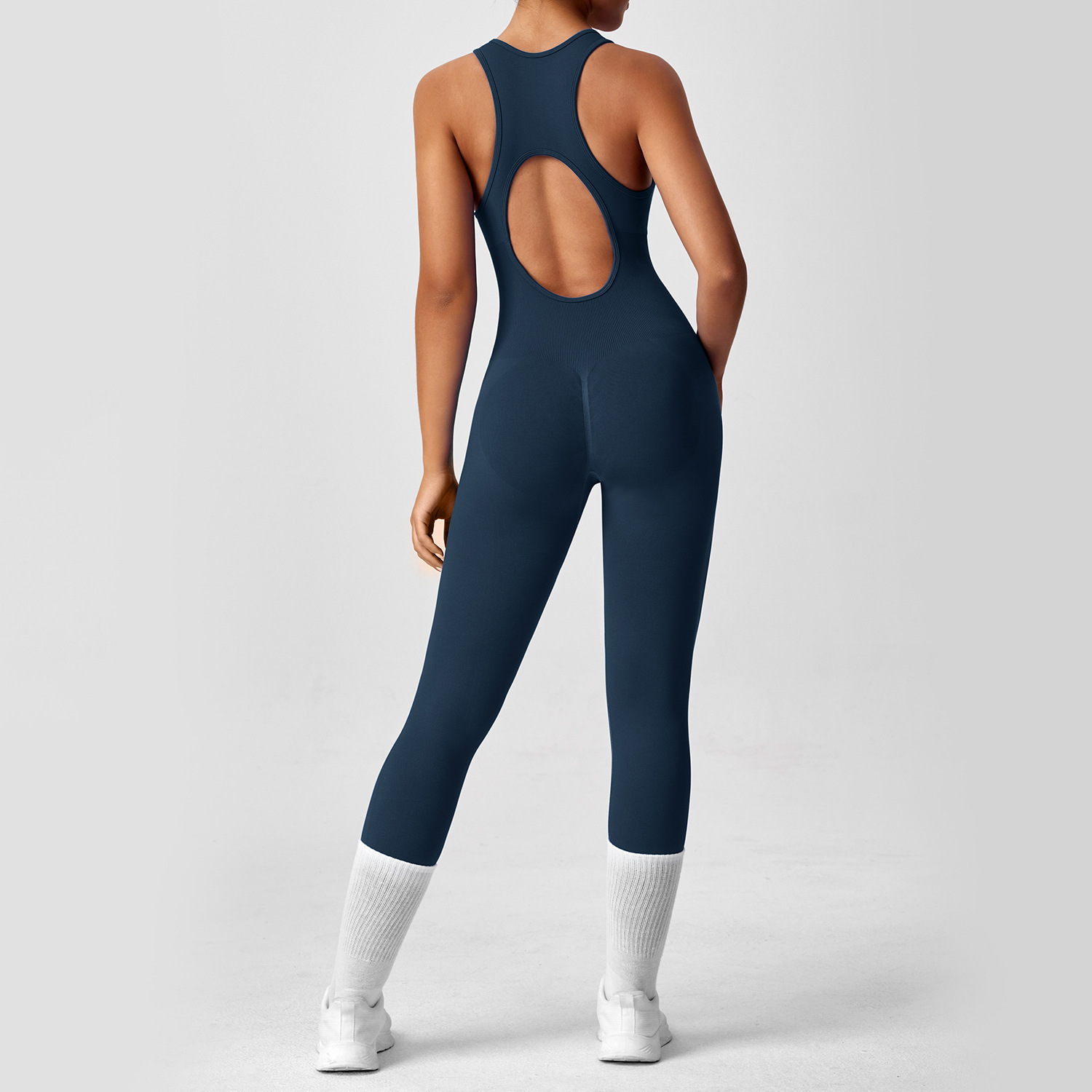 Womens Scrunch Butt Jumpsuits Lady Soft Daily Wear Jumpsuits Women's Clothing Long Sleeve Body Streetwear Jumpsuit Overall Sexy Zipper Yoga Fitne