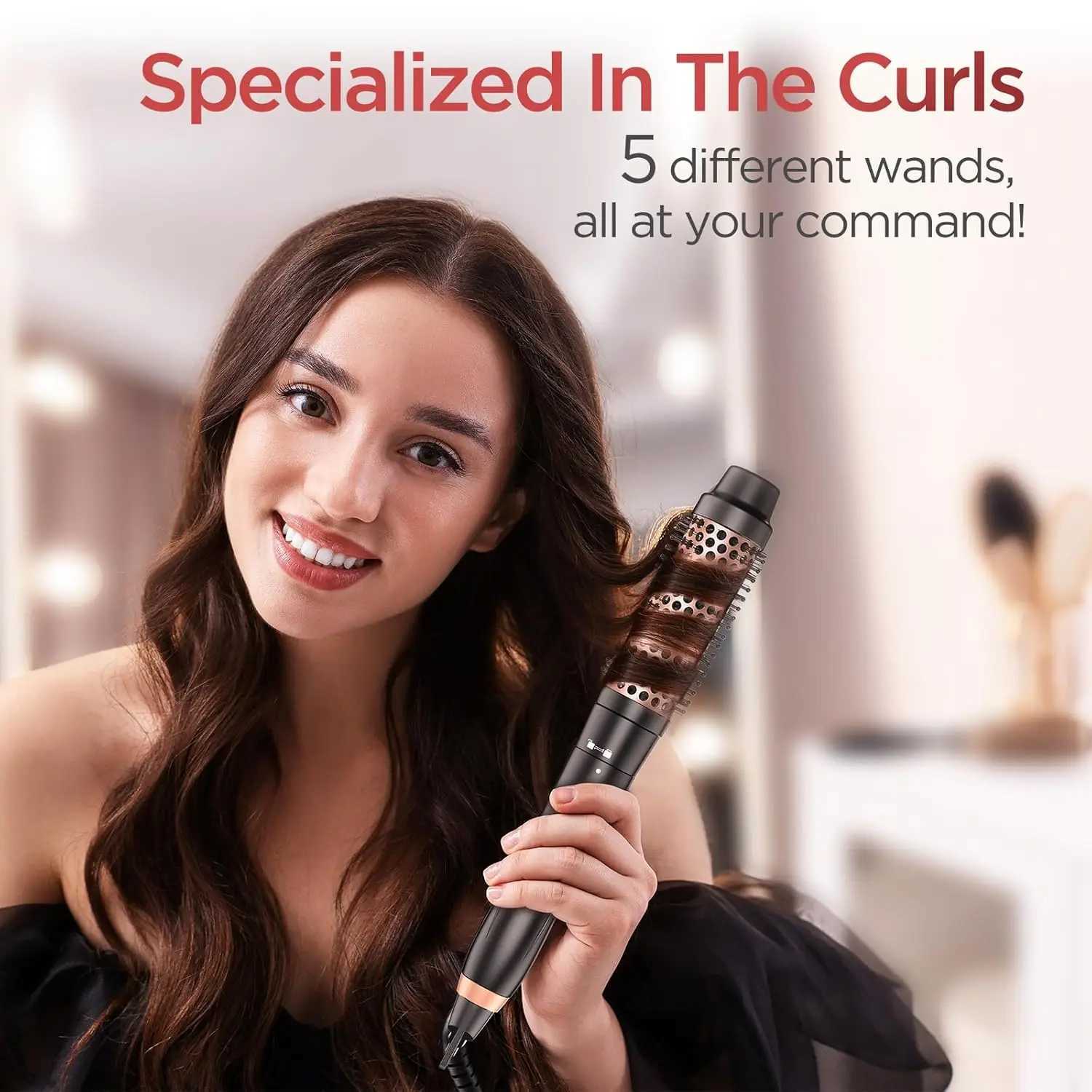 BESTOPE PRO 5 in 1 Curling Iron Curling Wand Curling Iron Set with A Thermal Brush A 3-Barrel Hair Crimper Iron 3 Ceramic CurXJ250528