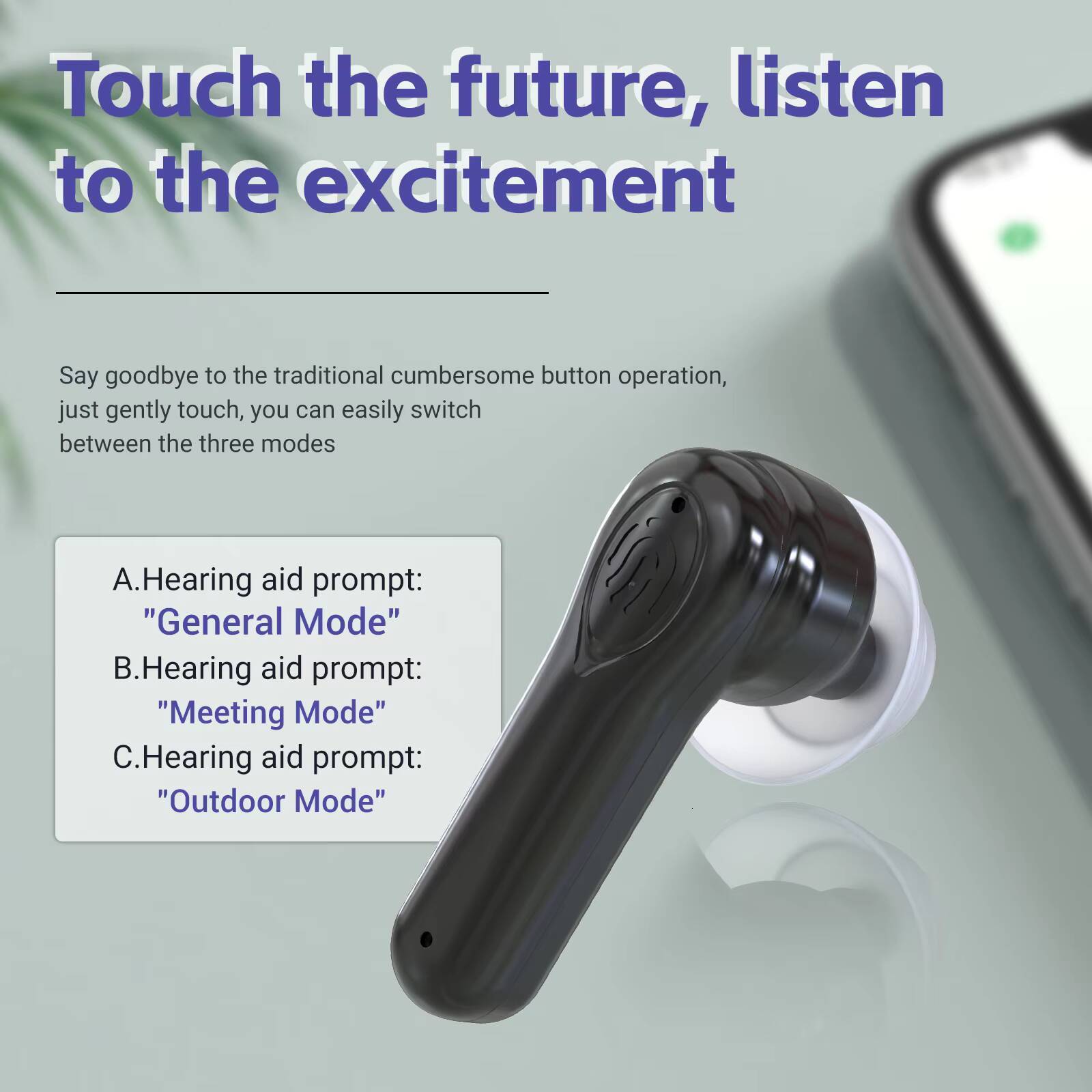 High-end TWS Rechargeable for Deaf People Programmable Hearing Aid