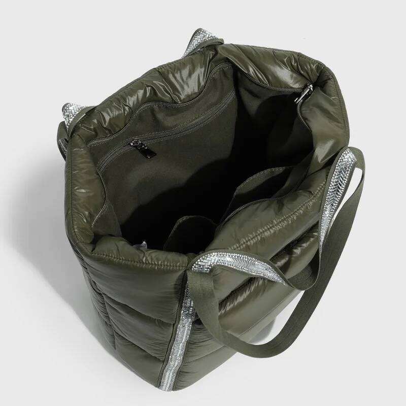 Women's Bags Designer Fashion Nylon Quilting Tote Bags For Women Dia Space Cotton Handbags Down Padded Shoulder Bag Large Capacity Shopper Purses