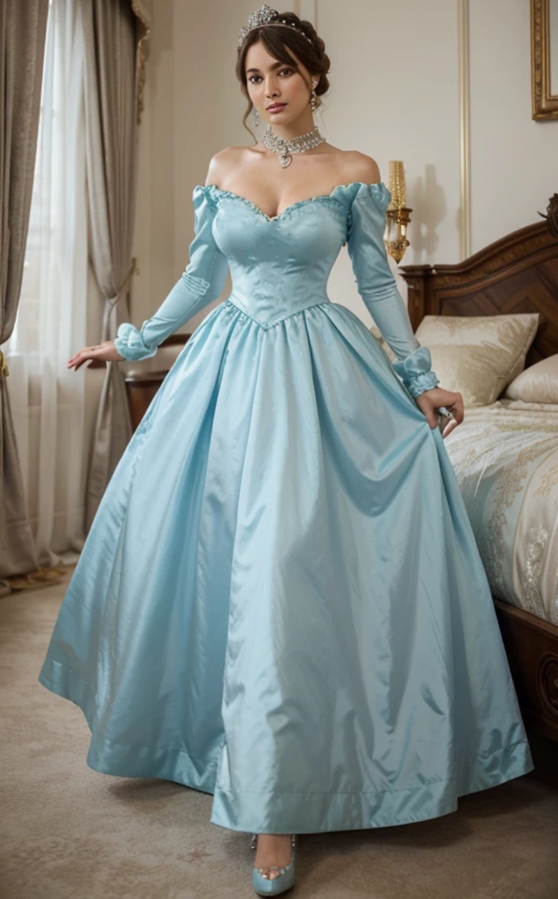 Rococo Medieval Prom Dresses Long Sleeve Off Shoulder Light Sky Blue Maxi Evening Gown Vintage Elegant Women Satin Party Events Wear