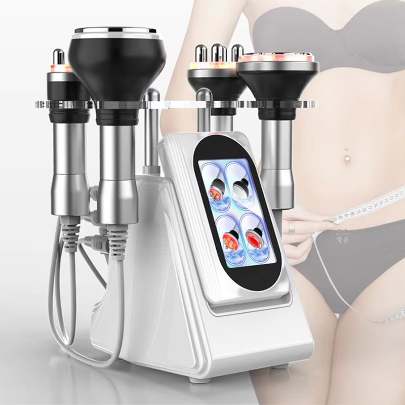 4in1 80k Body Contouring Cavitation Machine Cellulite Removal RF Massager Radio Frequency Skin Tightening Vacuum Lipo Suction Massage Slimming Device 