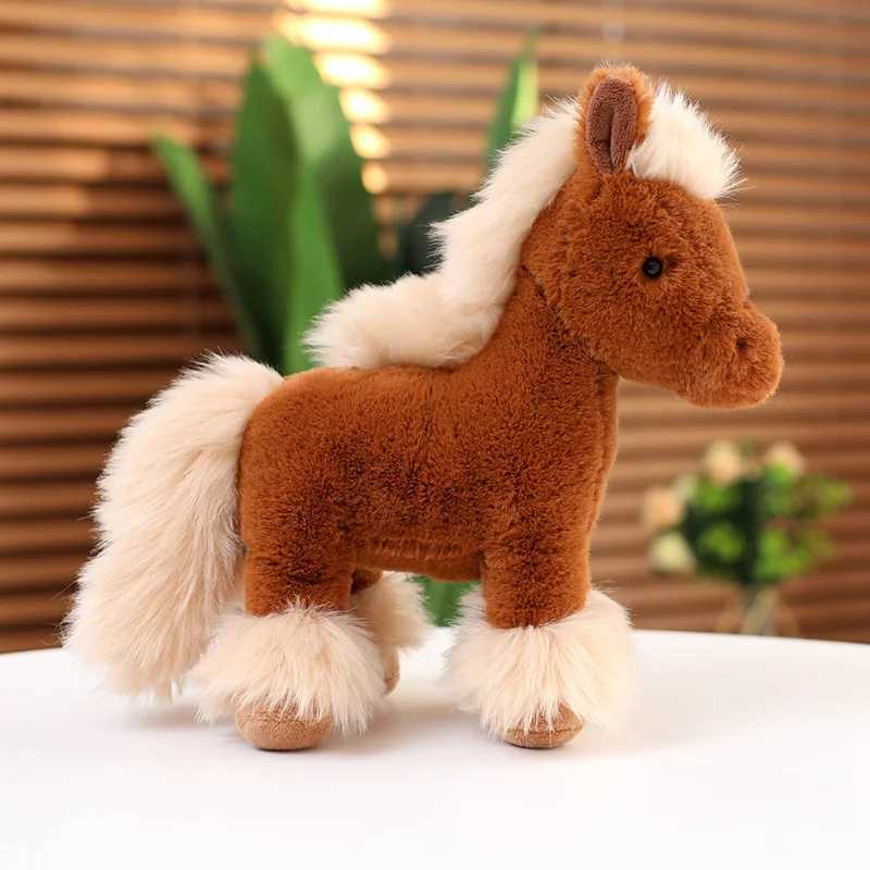 Simulated Horse Plush Dolls Stuffed Animal High QualiTY Super Realistic Plush Toys Classic Birthday Gift For CHIldren Z250529
