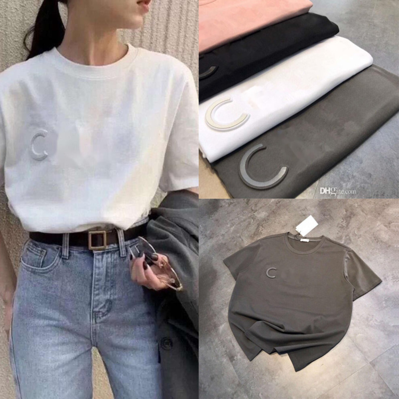 Luxury Womens T-shirt High Quality Designer Tops Ladies Letter Round Neck Tshirt Short Sleeves Versatile T Shirt Loose Tees AAAA+