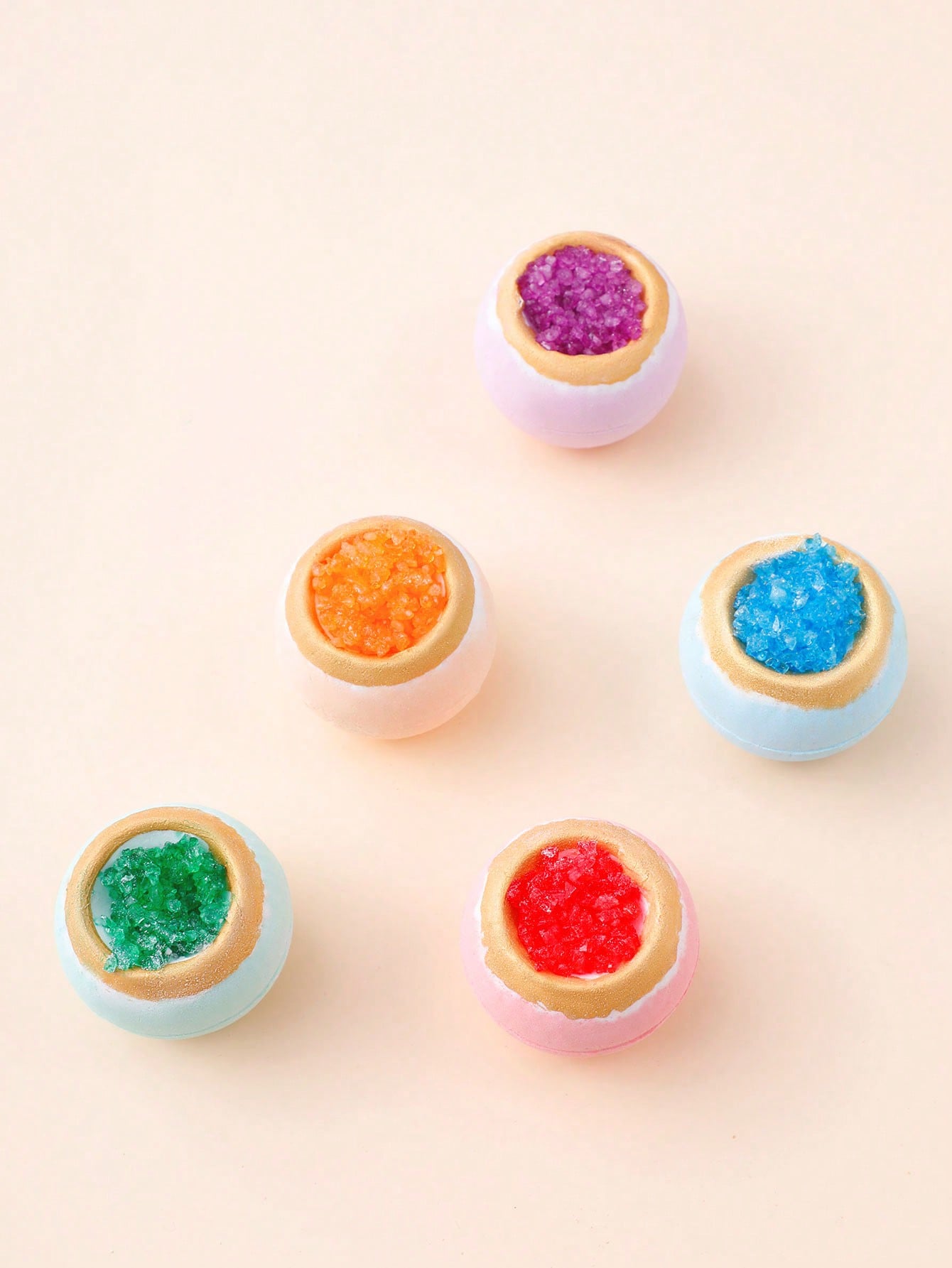 Creative Pink Gold Sea Salt Scented Bath Bomb - A Refreshing New Experience