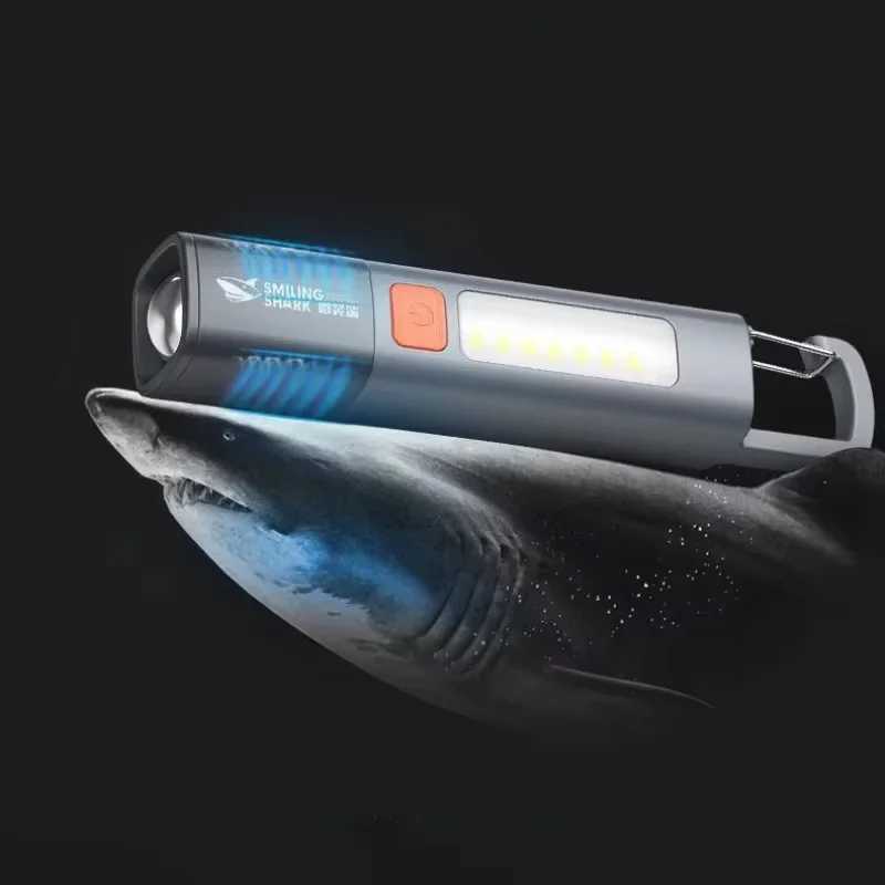 Outdoor Flashlight Portable Strong Light Variable Focus with Floodlight Side Lights Mini Flashlight Lamp High Brightness XJ250529
