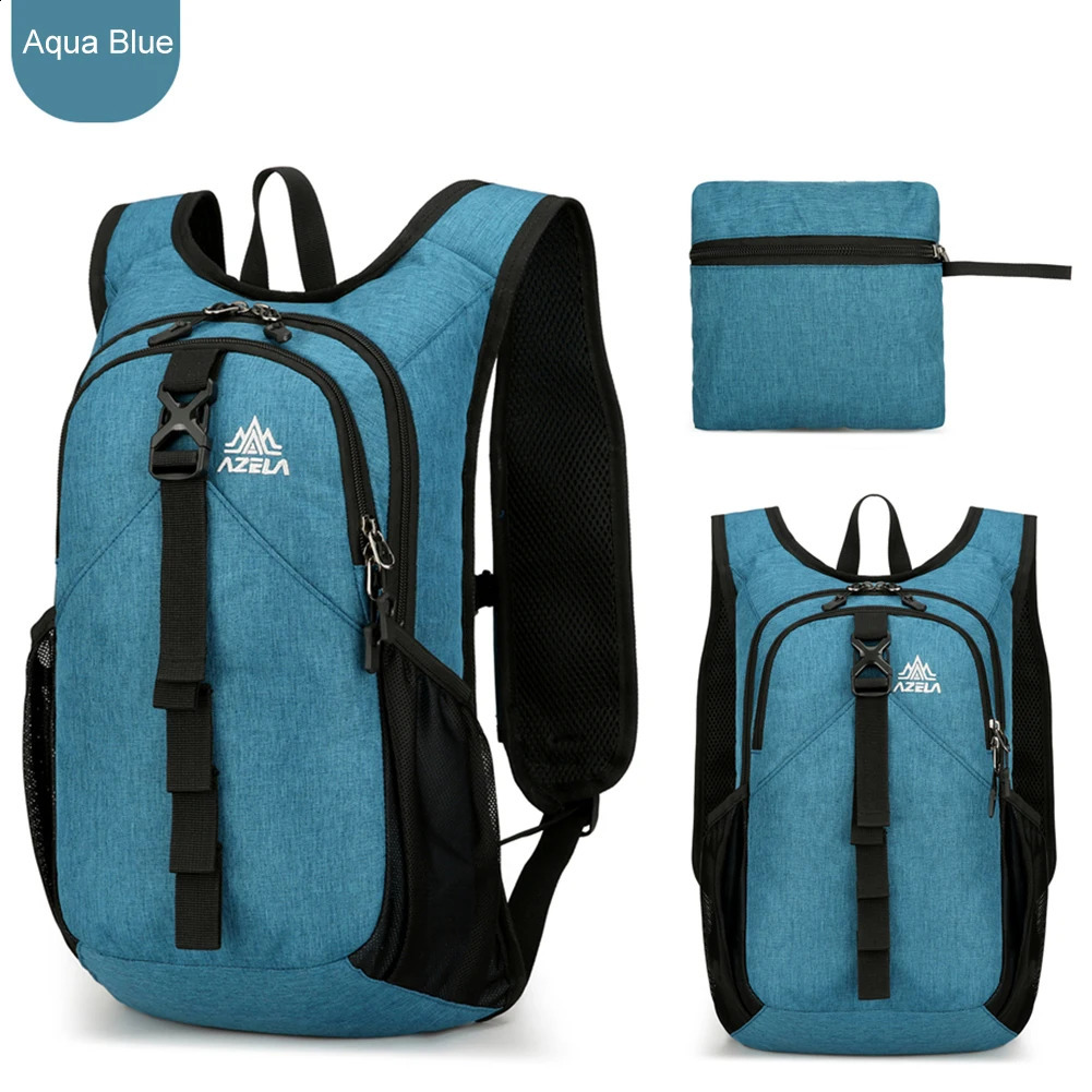 Outdoor Lightweight Zippers Backpack Large Capacity Foldable Rucksack Wear Resist Portable Running Rucksack Travel Trip Bag 250522