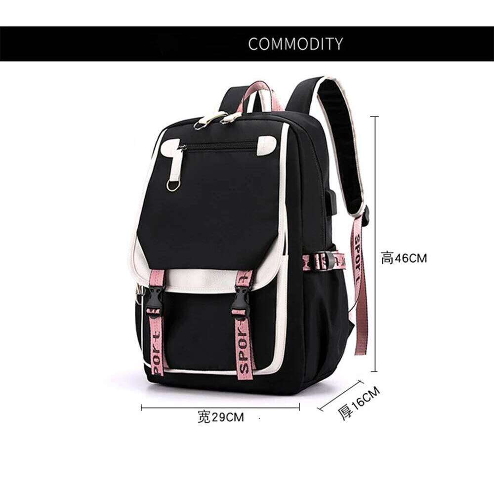 New Fashion High Capacity Waterproof College Backpack Trendy Girls Laptop School Bags Cute Capybara Anime Girl Travel Book Bag