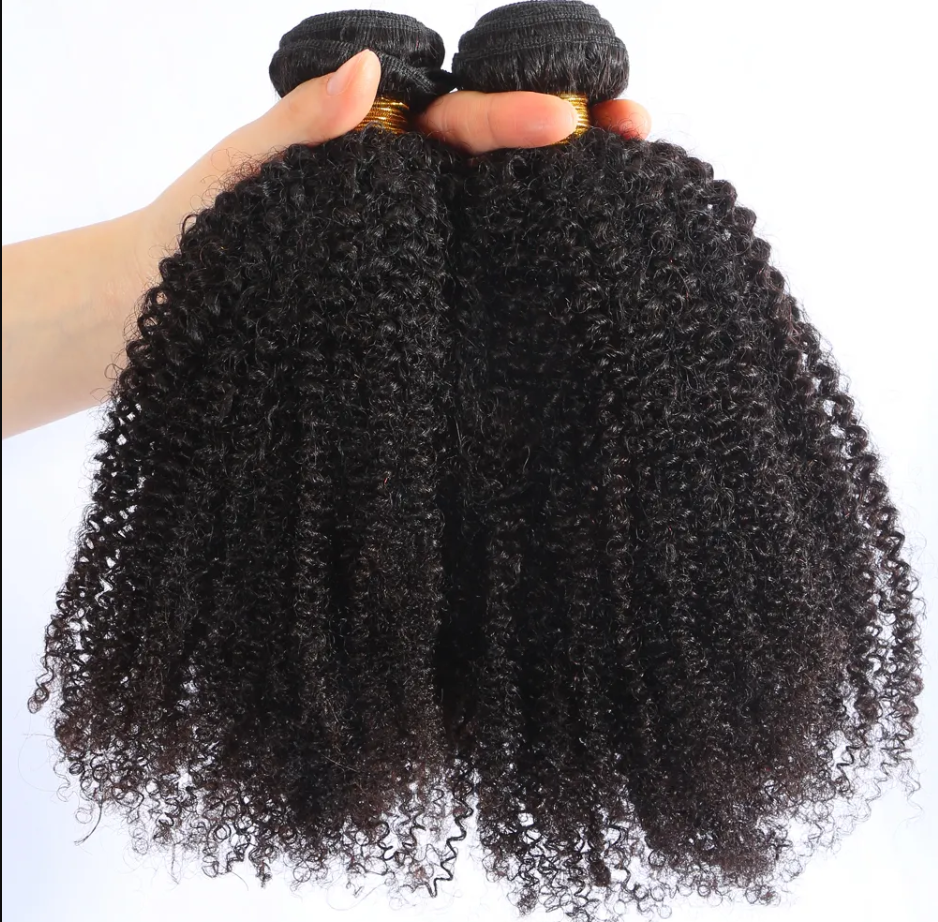Brazilian 4C Kinky Curly Human Remy Virgin Hair Weaves Unprocessed Hair Extensions Natural Color 100g/bundle Double Wefts 3Bundles/lot