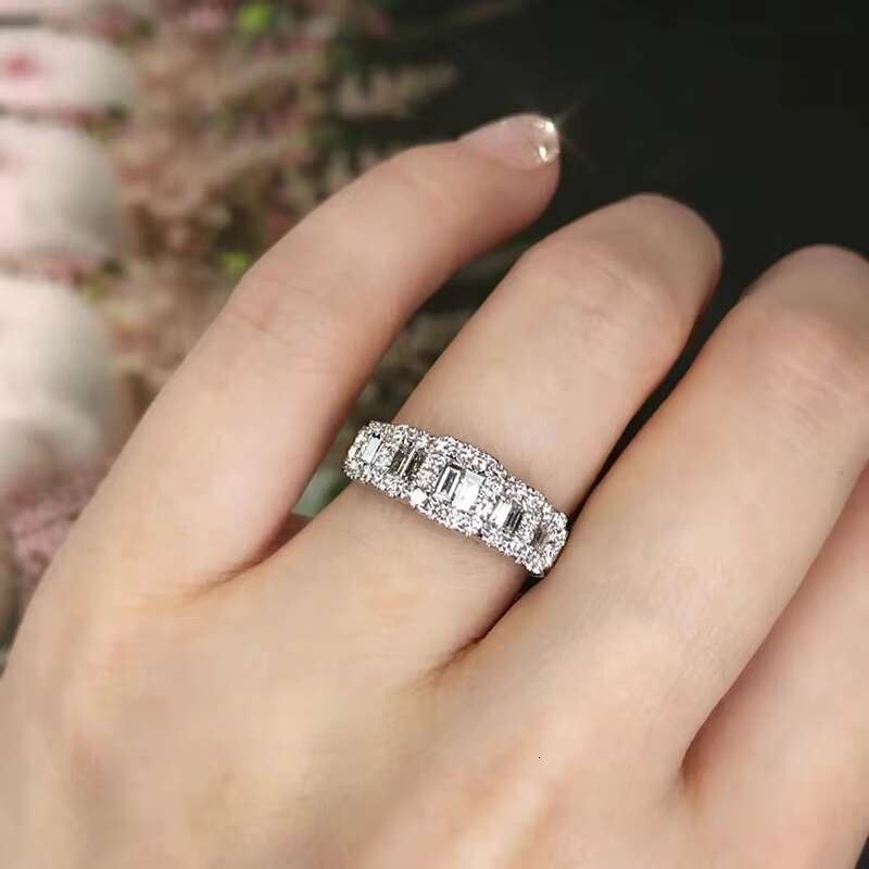 Lady Fashion Wedding Band Bright Finger Rings for Engagement Ceremony Proposal Party Accessories for Women