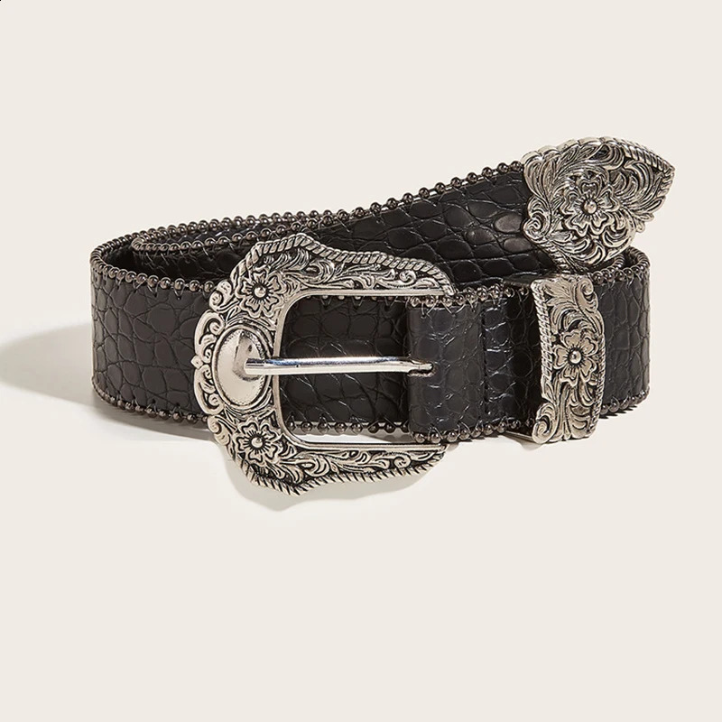 Unisex Jeans Belt Goth Y2k er Belts For Women High Quality Black Punk Accessory 3.8cm Waistband Men Belt Boho 250523