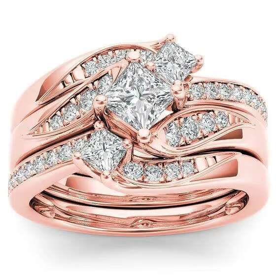 New Arrivals Fashion Luxury Diamond Rings Women Jewelry Engagement Wedding Ring Jewellery