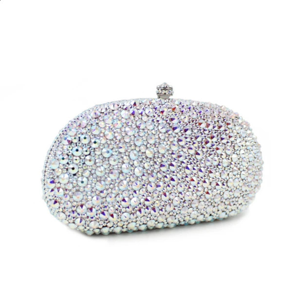 XIYUAN Lady AB Silver Shinny Crystal Evening Bags For Women Wedding Party Stones Gold Clutch Bag Purse Rhinestone Clutches Bags 250528