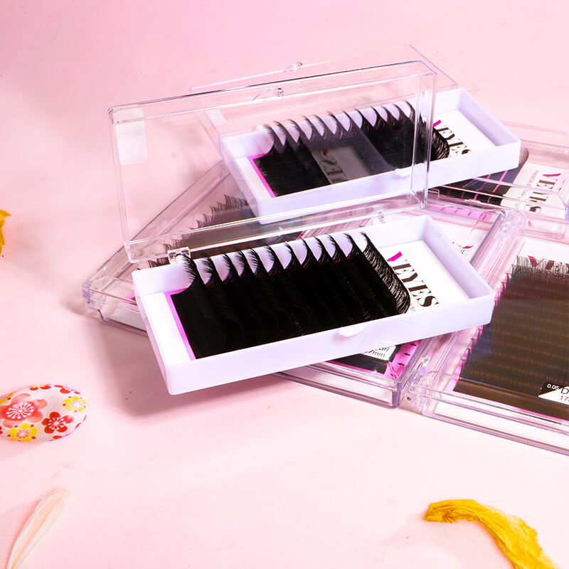 VEYES Cashmere Wholesale Eyelash Extension Trays Stable Curl Volume Individual Dark Matte Extension Eyelashs Makeup Beauty