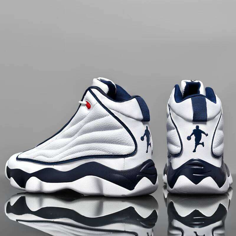 Quality Fiess Basketball Shoes Mens Autumn High Top Anti-skid Outdoor Sneakers