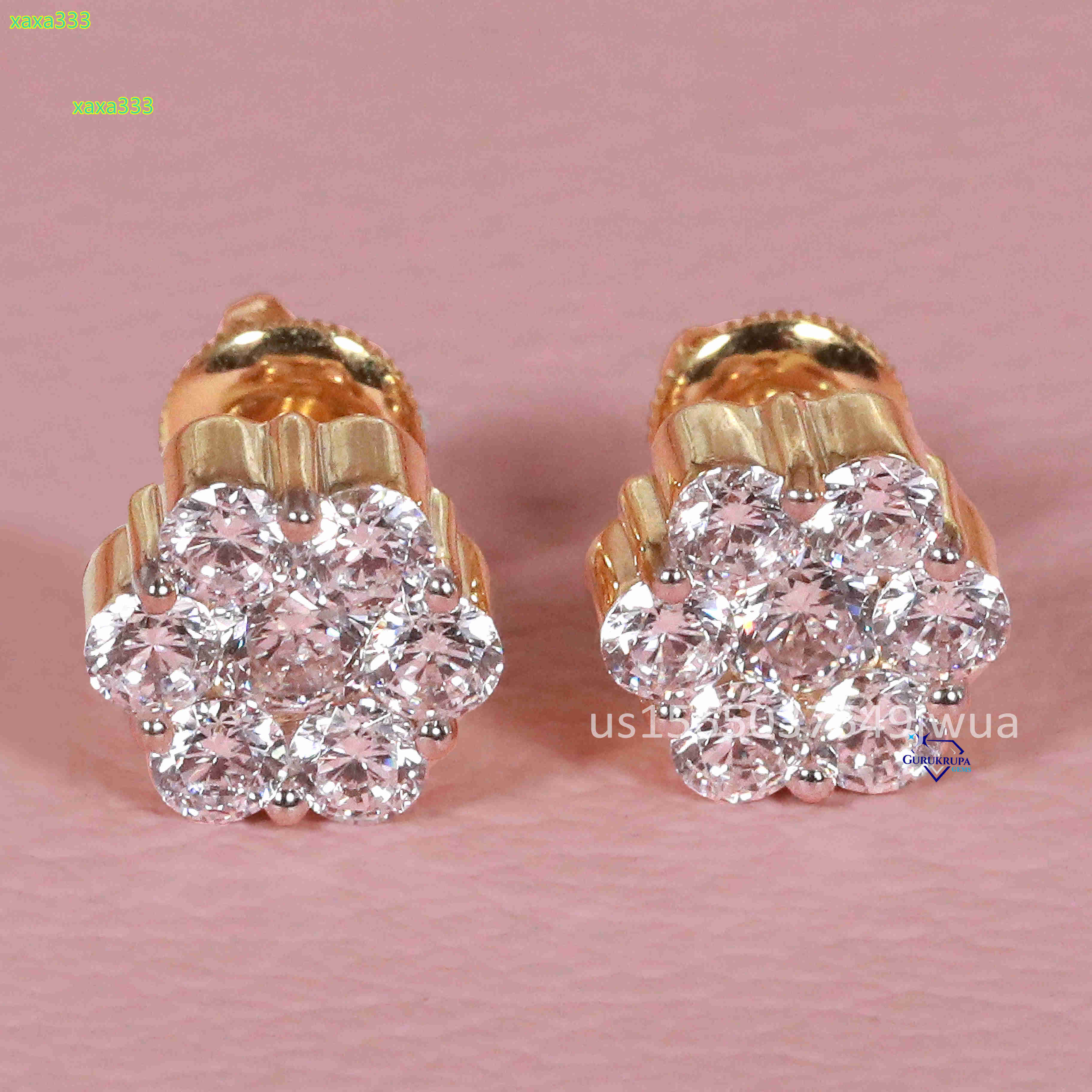 A Pair of 925 Sterling Silver Moissanite Diamond Earrings Crafted with VVS Clarity Designed to Enhance the Beauty of Women