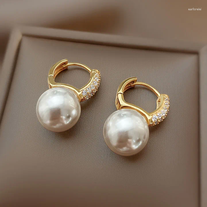 Dangle Earrings South Korea Fashion Light Luxury Simple Classic Pearl Drop Birthday Party Gift Woman Jewelry Stud 2025