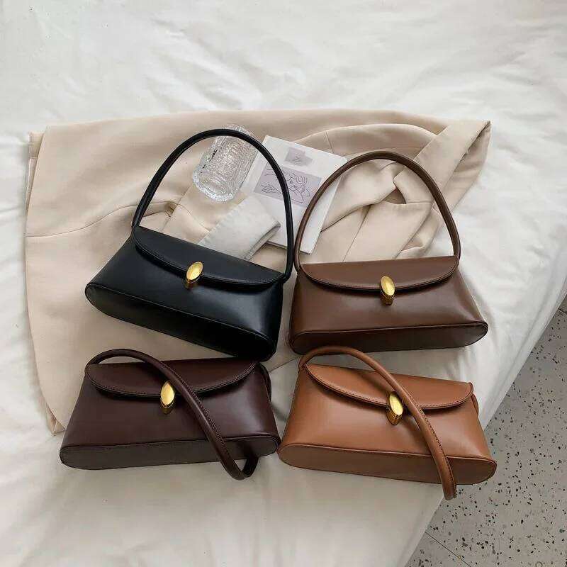 NEW SAVETTE Symmetry 27 Pochette Tote Women Fashionable Top Handle Bags Solid Color Simple High Quality Handbag Bag