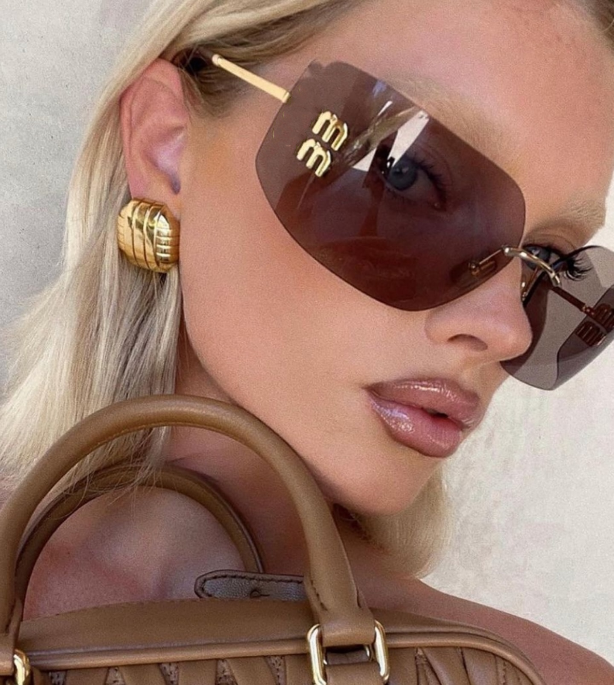 Designer Sunglasses for womens sunglasses men sunglass woman rimless frame mirror cat eye shades luxury sun glasses for women Y2K spicy girl gift 5A quality