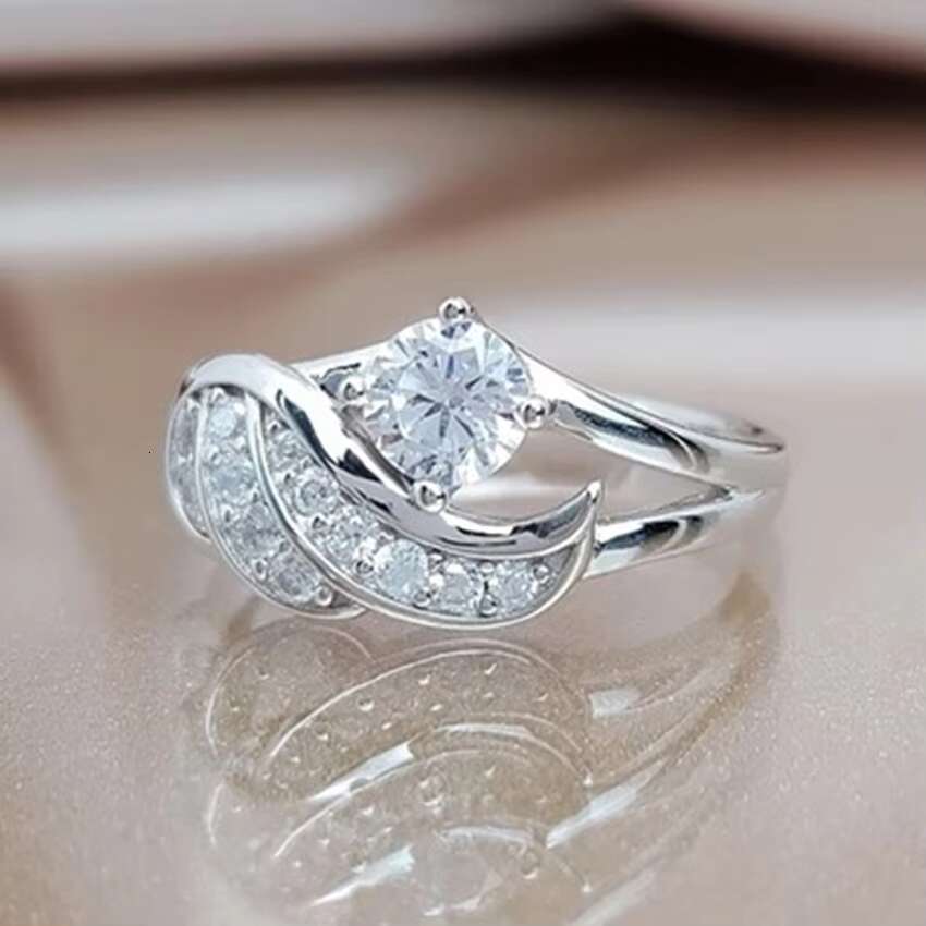 European American Ins Popular Angel Wings Diamond Ring Hot Selling Ring Fashion Jewelry